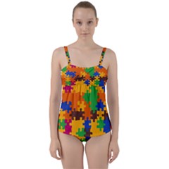 Twist Front Tankini Set 