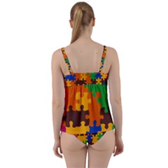 Twist Front Tankini Set 