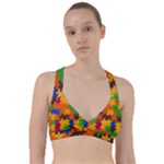 Retro colors puzzle pieces                                                                            Sweetheart Sports Bra