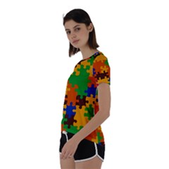 Short Sleeve Open Back T-Shirt 