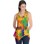 Retro colors puzzle pieces                                                                        Sleeveless Tunic