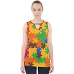 Retro colors puzzle pieces                                                                        Cut Out Tank Top