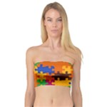 Retro colors puzzle pieces                                                                       Bandeau Top