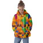 Retro colors puzzle pieces                                 Kids  Oversized Hoodie