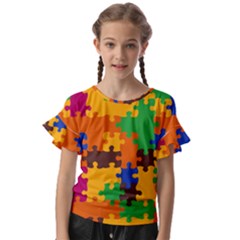 Kids  Cut Out Flutter Sleeves 