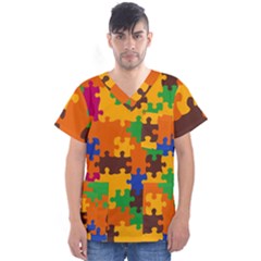 Men s V-Neck Scrub Top 