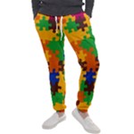 Retro colors puzzle pieces                                                                        Men s Jogger Sweatpants