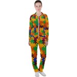 Retro colors puzzle pieces                                                                       Casual Jacket and Pants Set