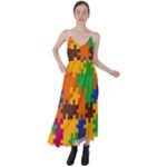 Retro colors puzzle pieces                                                                          Tie Back Maxi Dress