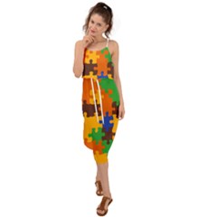 Waist Tie Cover Up Chiffon Dress 