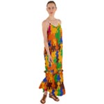 Retro colors puzzle pieces                                                                           Cami Maxi Ruffle Chiffon Dress