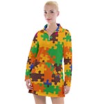 Retro colors puzzle pieces                                                                         Women s Hoodie Dress