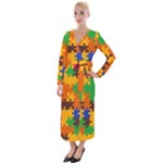 Retro colors puzzle pieces                                                                          Velvet Maxi Wrap Dress