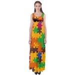 Retro colors puzzle pieces                                                                        Empire Waist Maxi Dress