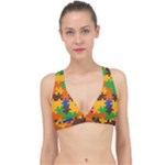 Retro colors puzzle pieces                                                                      Classic Banded Bikini Top