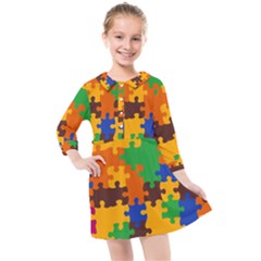 Kids  Quarter Sleeve Shirt Dress 