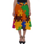 Retro colors puzzle pieces                                                                        Perfect Length Midi Skirt