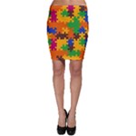 Retro colors puzzle pieces                                                                        Bodycon Skirt