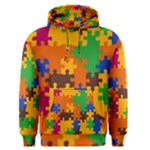 Retro colors puzzle pieces                                                                        Men s Pullover Hoodie