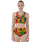 Retro colors puzzle pieces                                                                       Bikini Swimsuit Spa Swimsuit