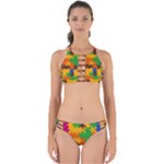 Retro colors puzzle pieces                                                                       Perfectly Cut Out Bikini Set