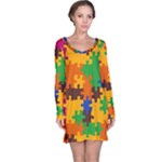 Retro colors puzzle pieces                                                                        nightdress