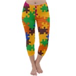 Retro colors puzzle pieces                                                                        Capri Winter Leggings