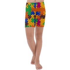 Kids  Lightweight Velour Capri Yoga Leggings 