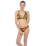 Retro colors puzzle pieces                                                                        Classic Banded Bikini Set