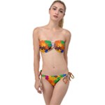 Retro colors puzzle pieces                                                                     Twist Bandeau Bikini Set