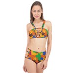 Retro colors puzzle pieces                                                                        Cage Up Bikini Set