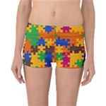 Retro colors puzzle pieces                                                                        Boyleg Bikini Bottoms