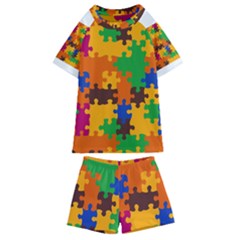 Kids  Swim T-Shirt and Shorts Set 