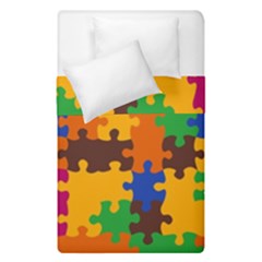 Retro colors puzzle pieces                                                                         Duvet Cover (Single Size) from ArtsNow.com