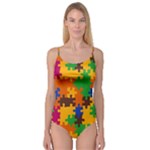 Retro colors puzzle pieces                                                                        Camisole Leotard