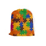 Retro colors puzzle pieces                                                                        Drawstring Pouch