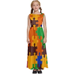 Kids  Satin Sleeveless Maxi Dress 