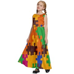 Kids  Satin Sleeveless Maxi Dress 