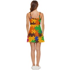 Ruffle Edge Bra Cup Chiffon Mini Dress 