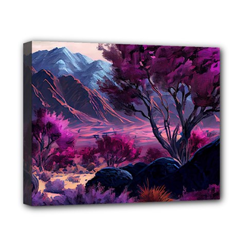 Landscape Landscape Painting Purple Purple Trees Canvas 10  x 8  (Stretched) from ArtsNow.com