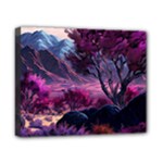 Landscape Landscape Painting Purple Purple Trees Canvas 10  x 8  (Stretched)