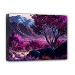 Landscape Landscape Painting Purple Purple Trees Deluxe Canvas 16  x 12  (Stretched) 