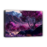 Landscape Landscape Painting Purple Purple Trees Deluxe Canvas 18  x 12  (Stretched)