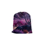 Landscape Landscape Painting Purple Purple Trees Drawstring Pouch (Small)