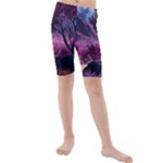 Landscape Landscape Painting Purple Purple Trees Kids  Mid Length Swim Shorts