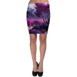 Landscape Landscape Painting Purple Purple Trees Bodycon Skirt