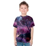 Landscape Landscape Painting Purple Purple Trees Kids  Cotton Tee