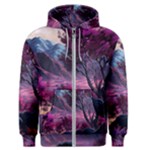 Landscape Landscape Painting Purple Purple Trees Men s Zipper Hoodie