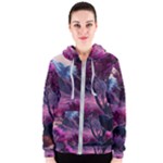 Landscape Landscape Painting Purple Purple Trees Women s Zipper Hoodie