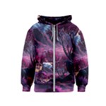 Landscape Landscape Painting Purple Purple Trees Kids  Zipper Hoodie